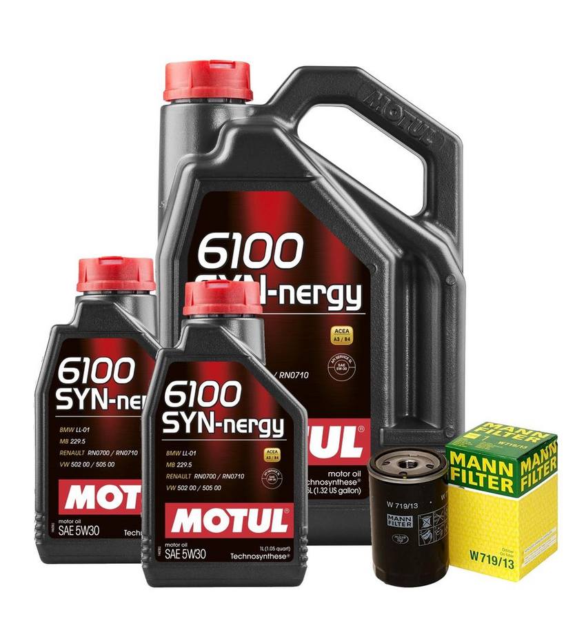 Mercedes Engine Oil Change Kit - Motul 1021840501 (5W30) (SYN-NERGY 6100)